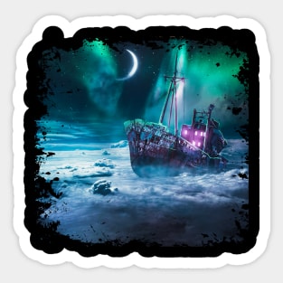 pirates ship fantasy art. sci-fi Sticker